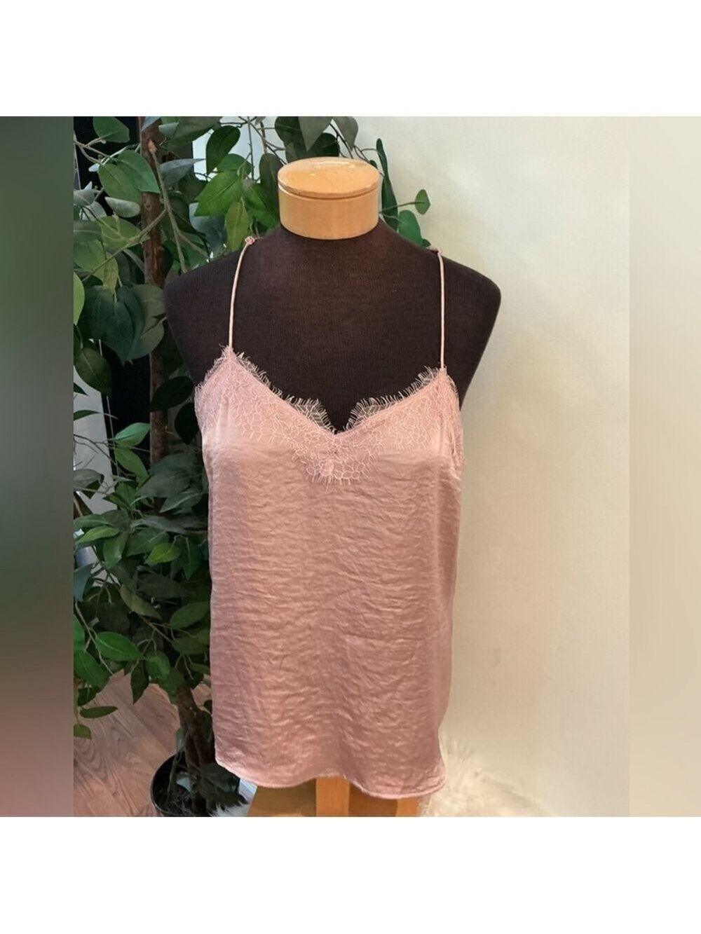 Women's Nine West Pink Lace Trim Camisole L with adjustable straps NWT - Picture 14 of 14